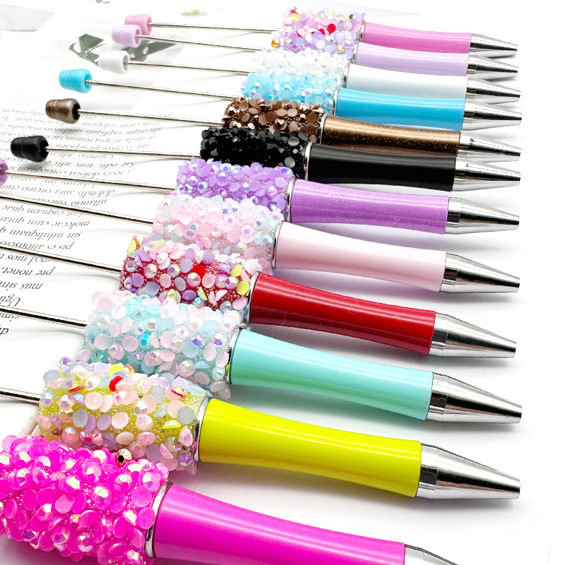 6pcs DIY glitter pen, Beadable glitter pen,DIY ballpoint pen,New arrivals