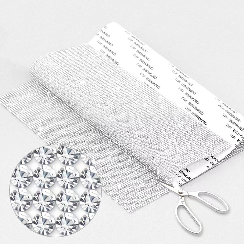 Self-adhesive strip, Rhinestone sheet 24*20cm Glass Hot drill